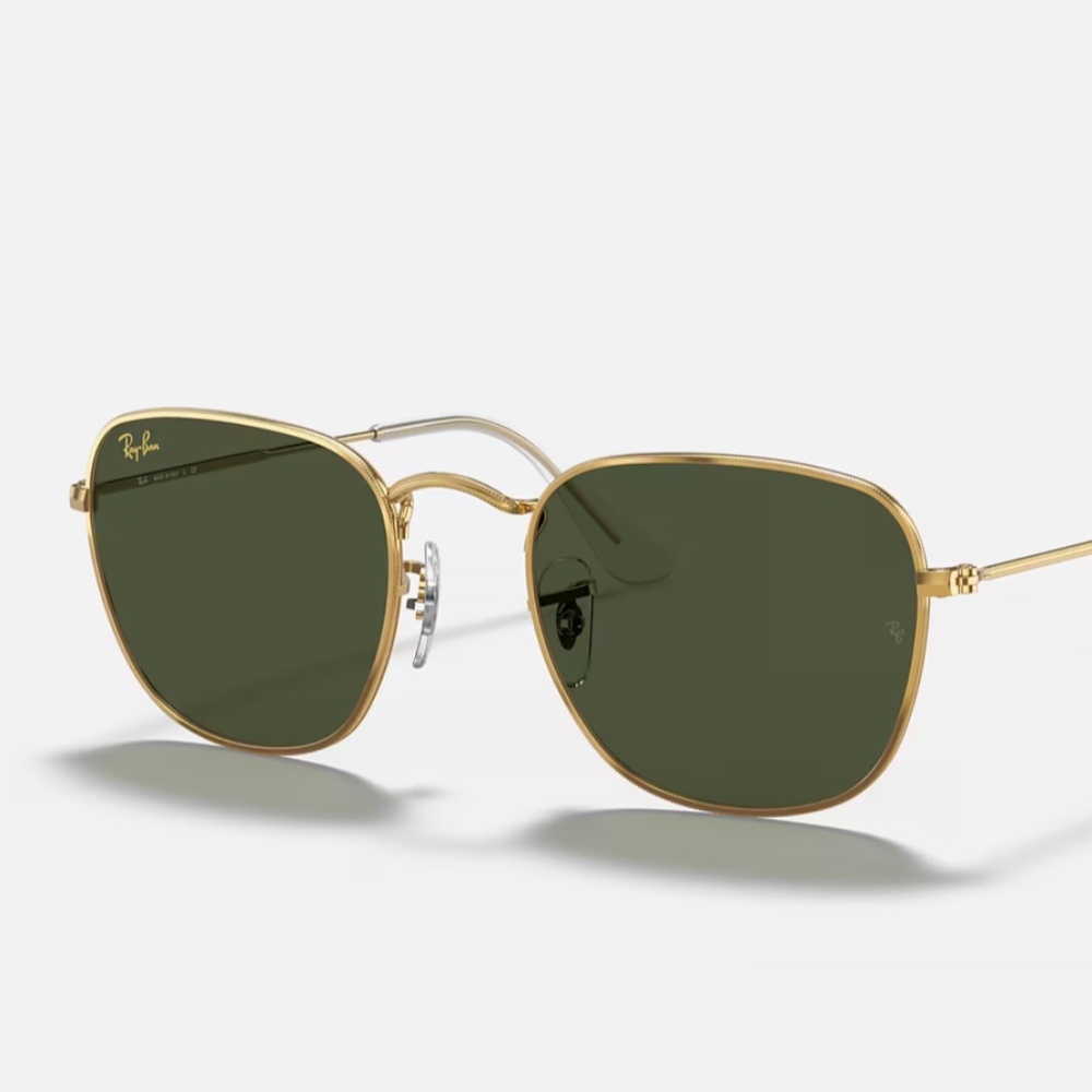 Ray Ban Frank Sunglasses in Gold and G15 Green